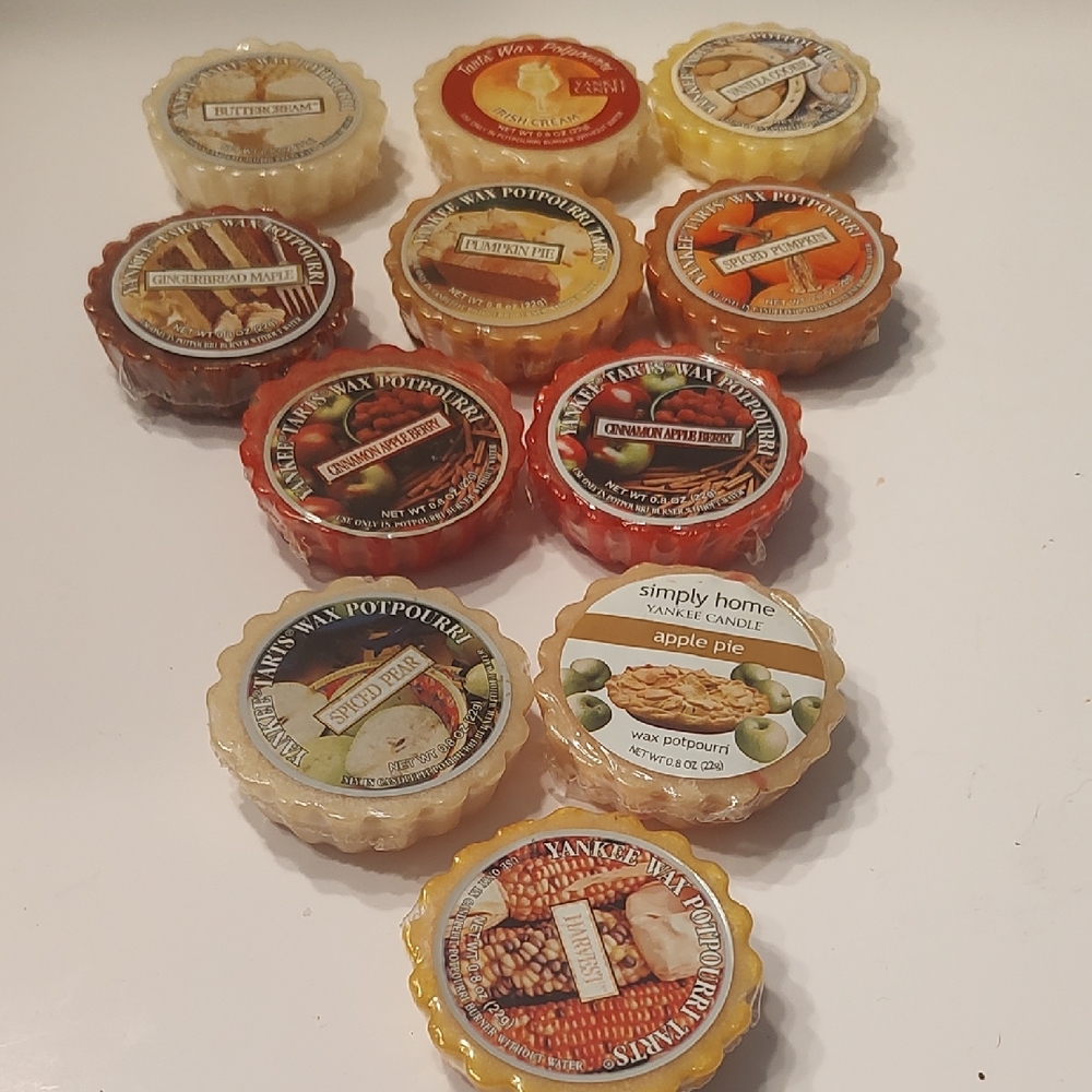 Yankee Candle Wax Melts Fall Bundle x 11- Red, Orange, Cream